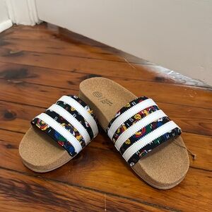 NWT Adidas Adilette Slides Multicolor - 7